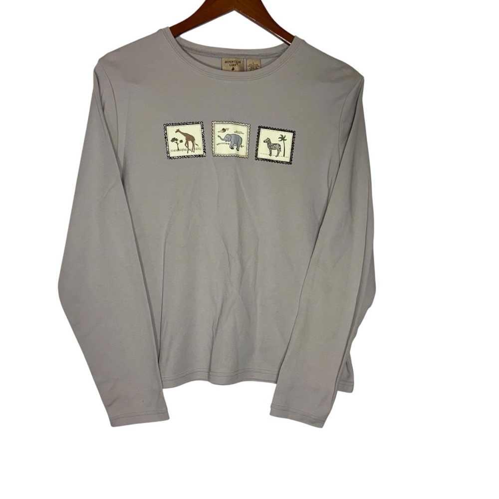 Mountain Lake Gray Animal Print‎ Tee